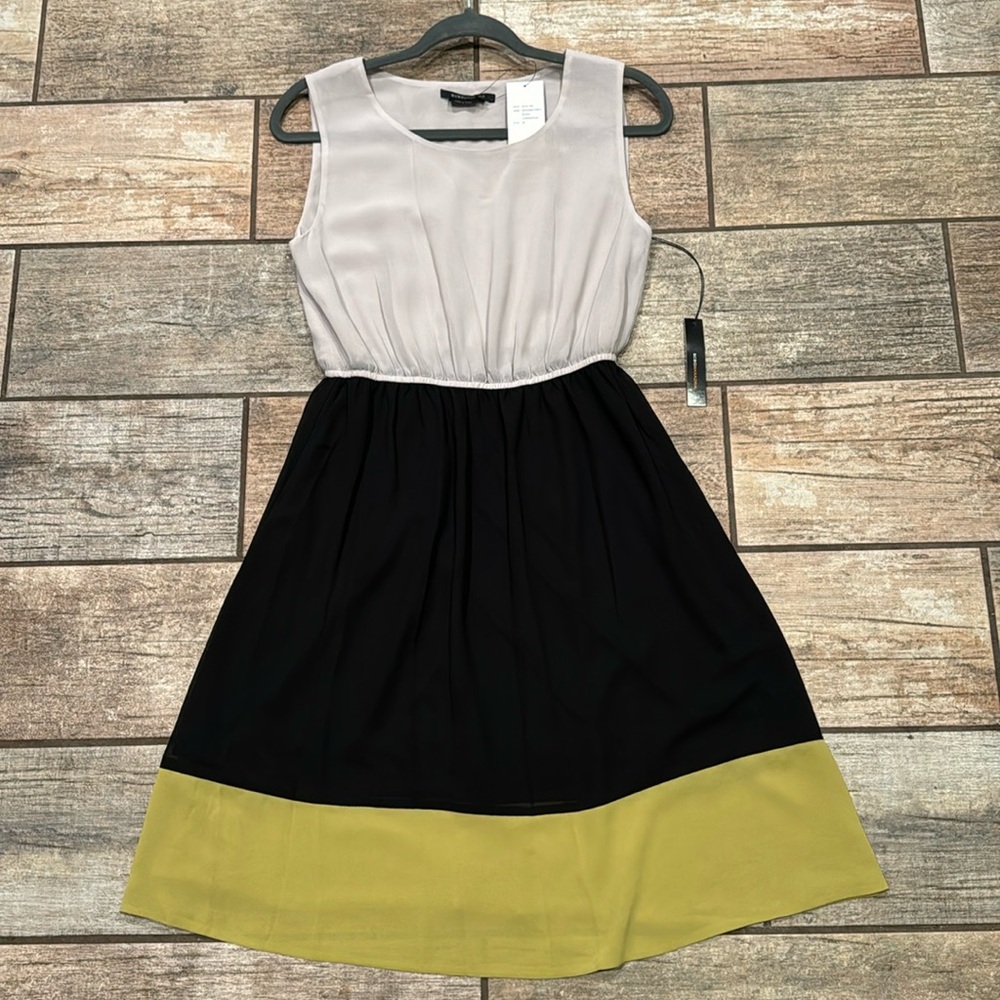 BCBG Maxazria Colorblock Midi Dress Size Medium